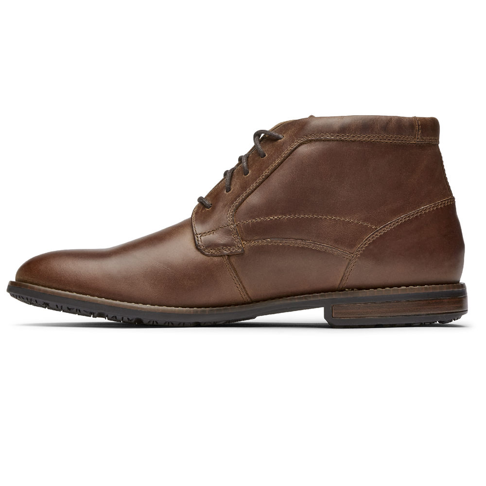 Rockport Singapore Mens Boots - Dustyn Chukka Brown - RB8912356